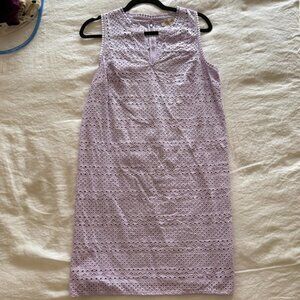 Loft Crochet Light Purple Sleeveless Mini Dress